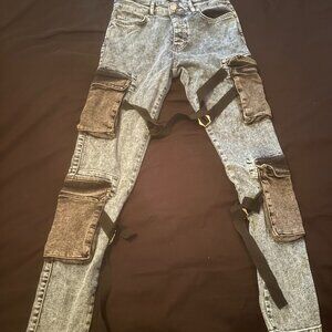 boohoo man strapped jeans